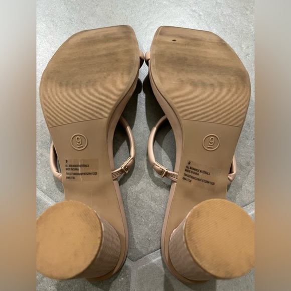 A new day - tan rounded block heel, with a square toe - Picture 9 of 13